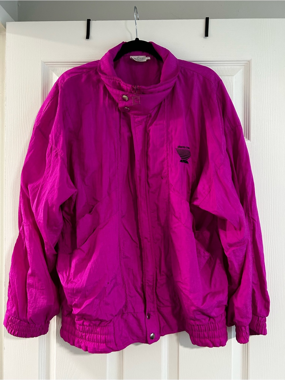 Vintage Pierre Cardin Magenta / Fuchsia Windbreaker Jacket